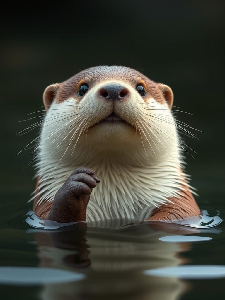 Marshmellow otter quivering