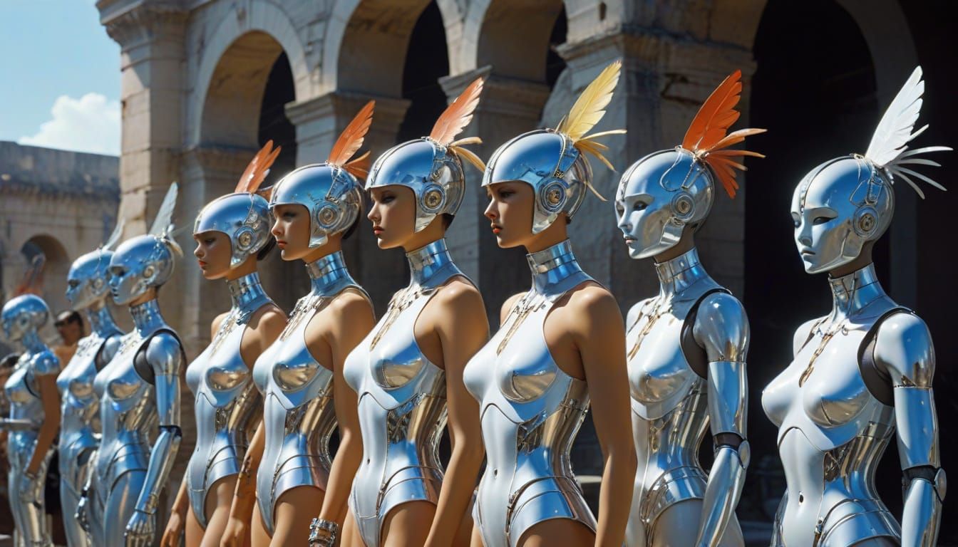 Colosseum Audience in Whimsical Detail