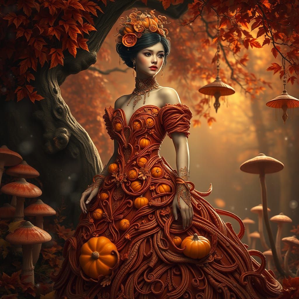 Pumpkin Haute Couture Fantasy Concept Art