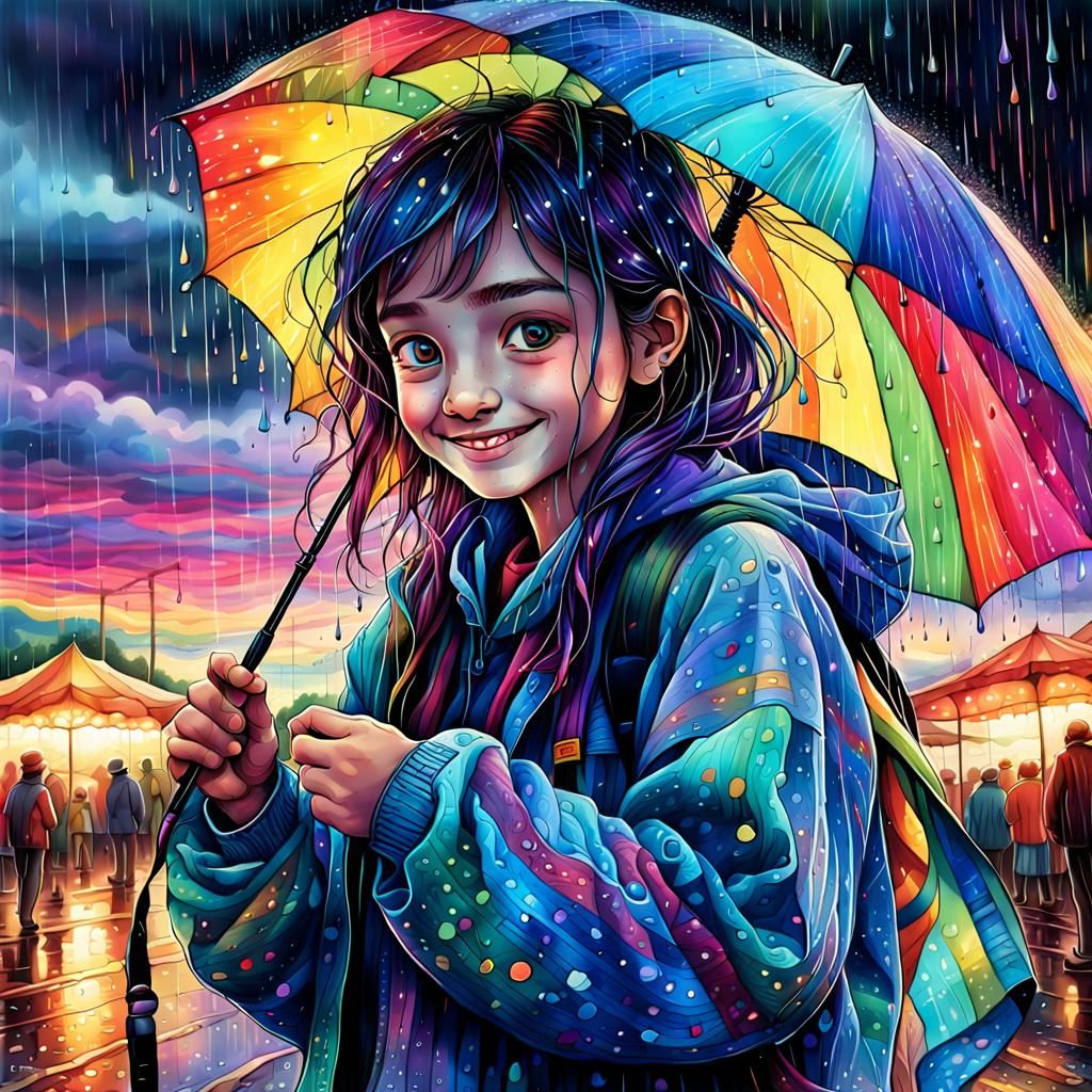 I´m happy when it rains.