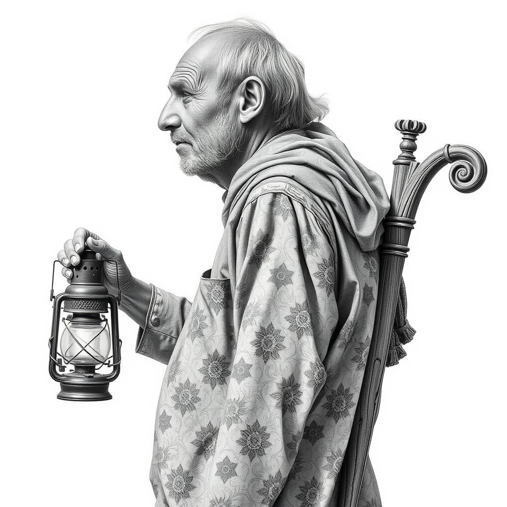 Traditional Pakistani Gentleman in Renaissance-Inspired Penc...