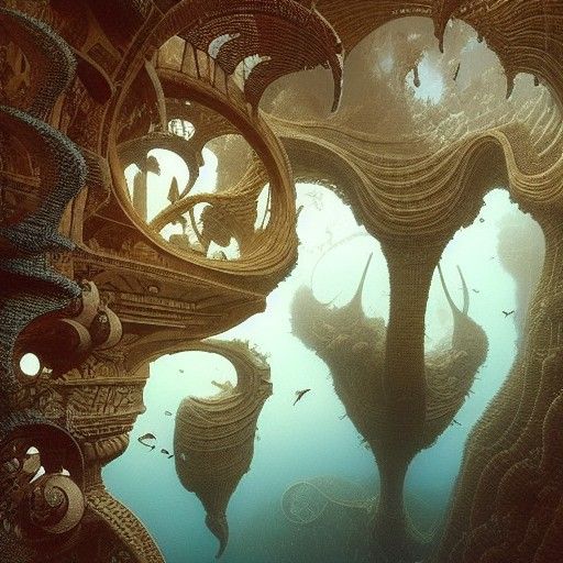 Underwater City: A Fractal Hyperrealistic Masterpiece