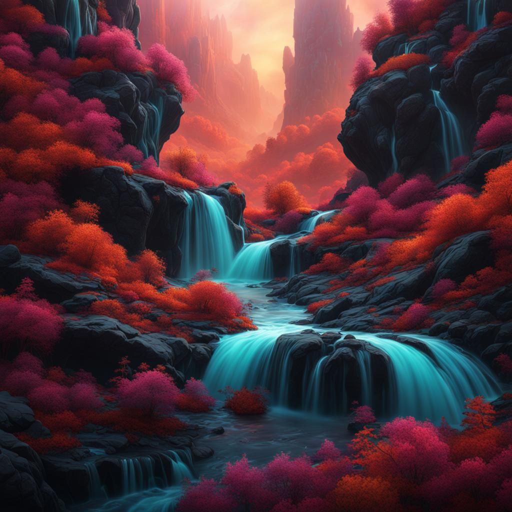 Ink Dissipating in Water: Matte Painting