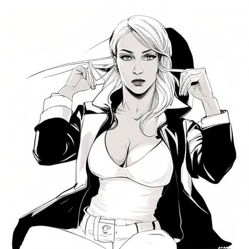 Manga-Style Mob Boss Portrait