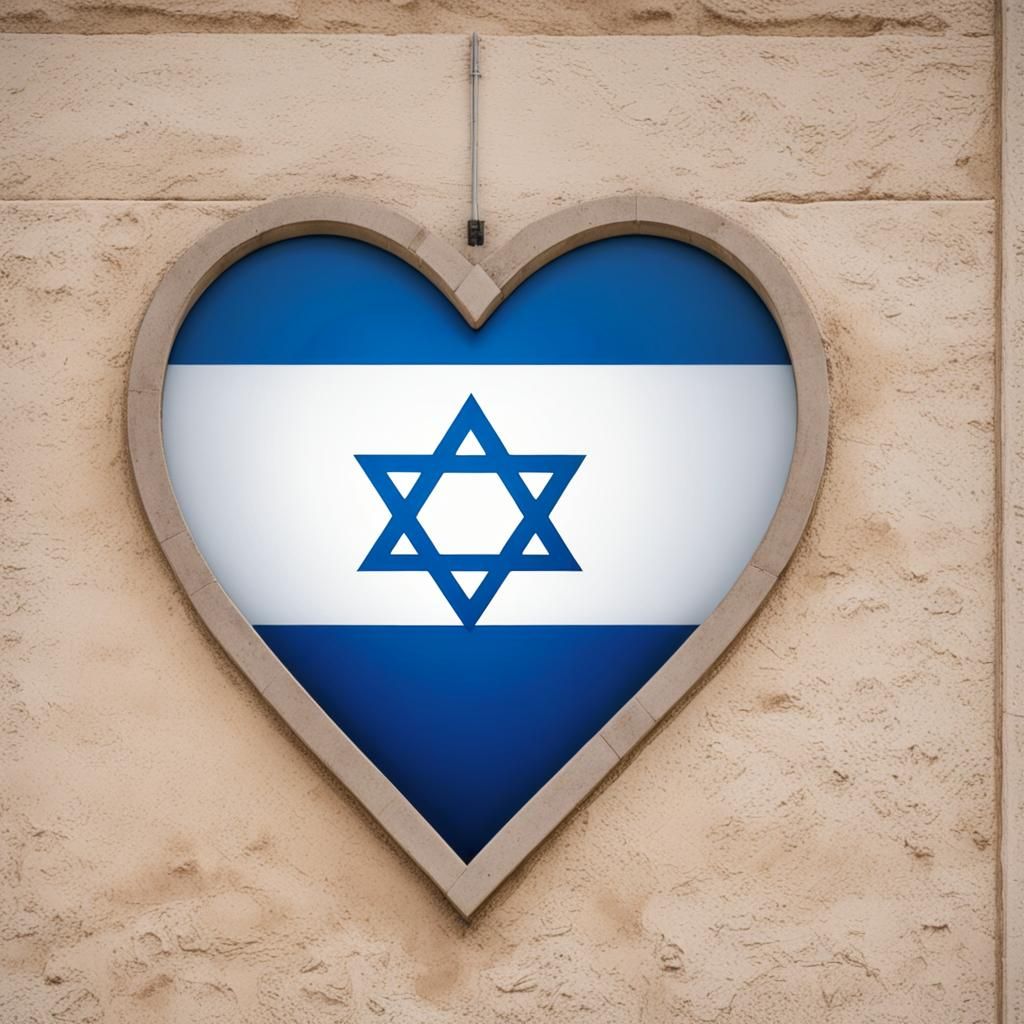 Welcome to Israel Sign with Israeli Flag Colors