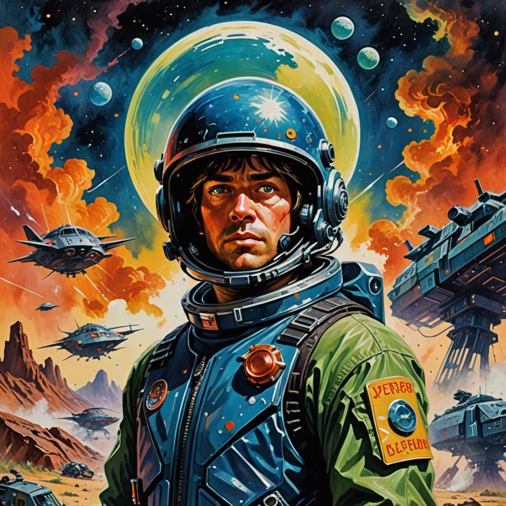 Pulp cover sci fi magazine