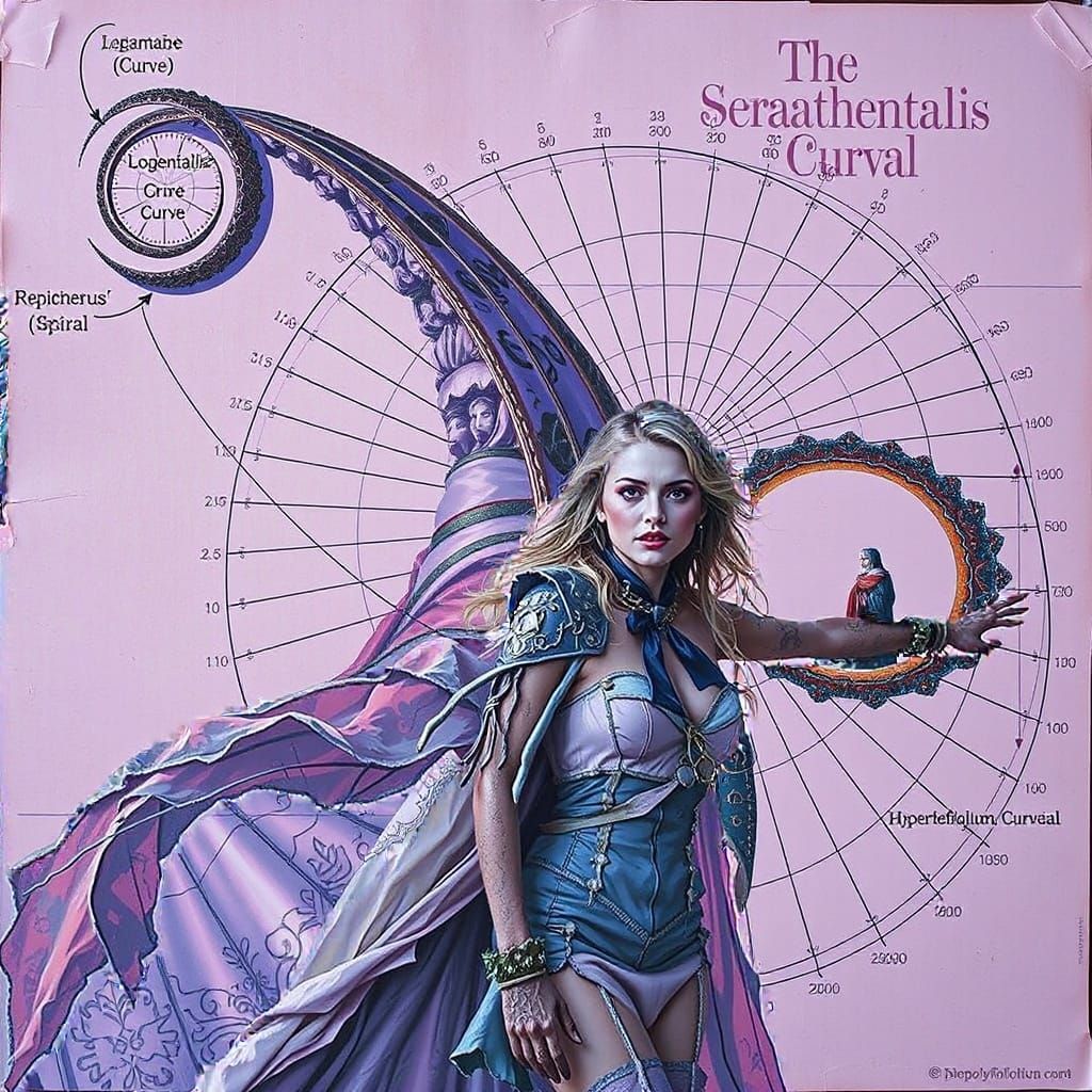 Mathematical Curves and Spirals in Abstract Art