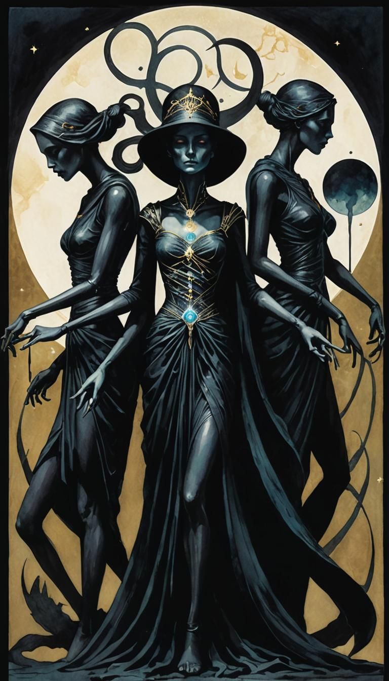 Surreal Tarot Card Illustration: The Hand of Fate