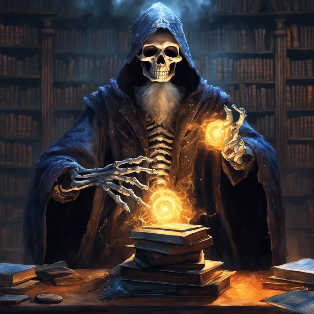 Dark Magic Skeleton Wizard with Plasma Cannon