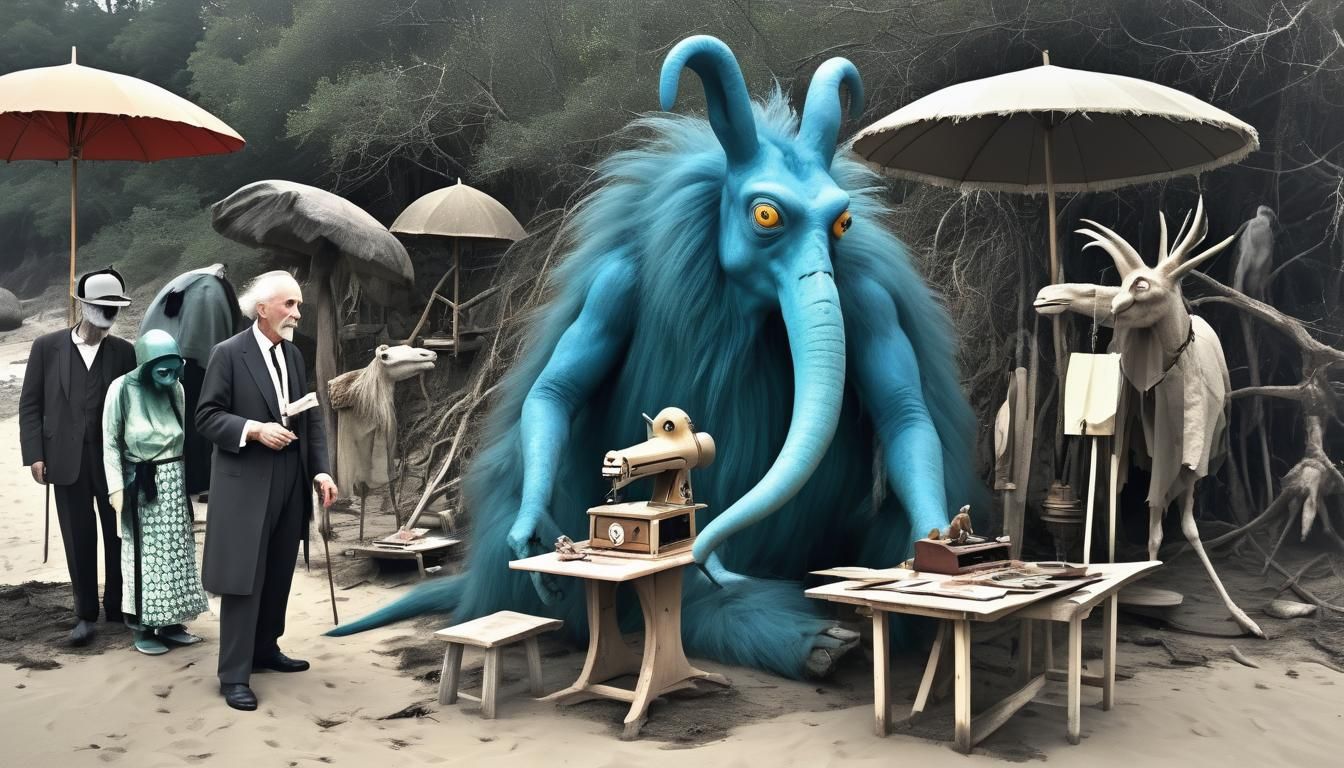 Surreal Cryptid Taxidermist Conference on Moreau's Island