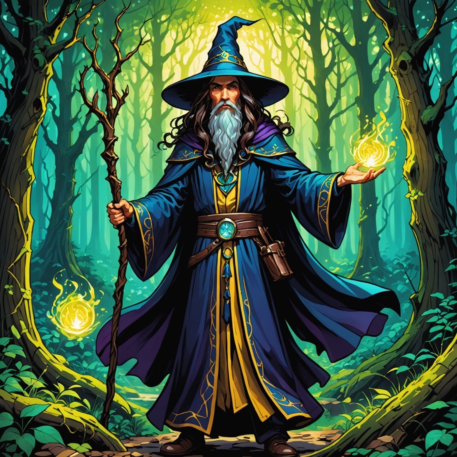 Radiant Wizard in Eldritch Forest