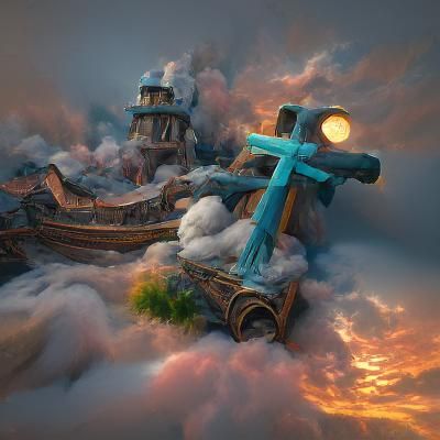 Magellan's Cross: 3D Art in Kinkade Style