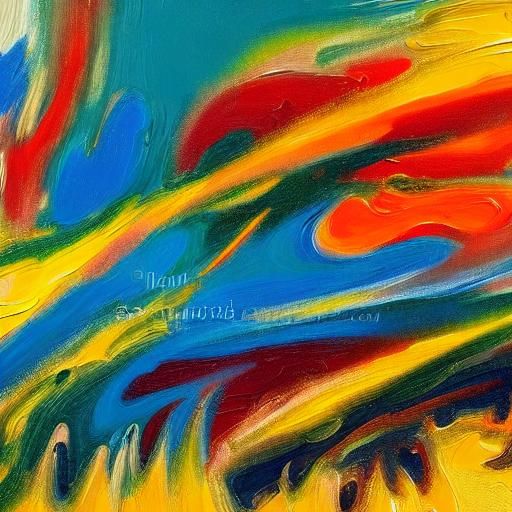 Surreal Pumpkin Latte Swirl: Abstract Expressionist Oil Pain...