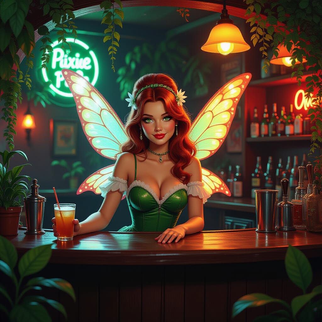 The Pixie Pub: Fairy Bar in 50s Style