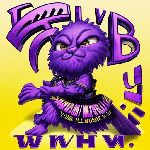 Thank You Message in Purple Font on Yellow Gradient