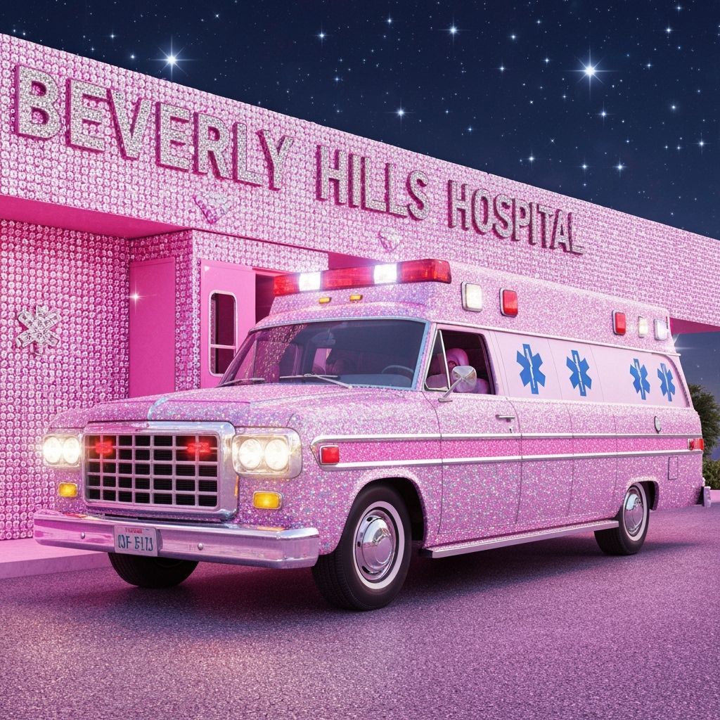 Blinged-Out Ambulance at Beverly Hills Hospital