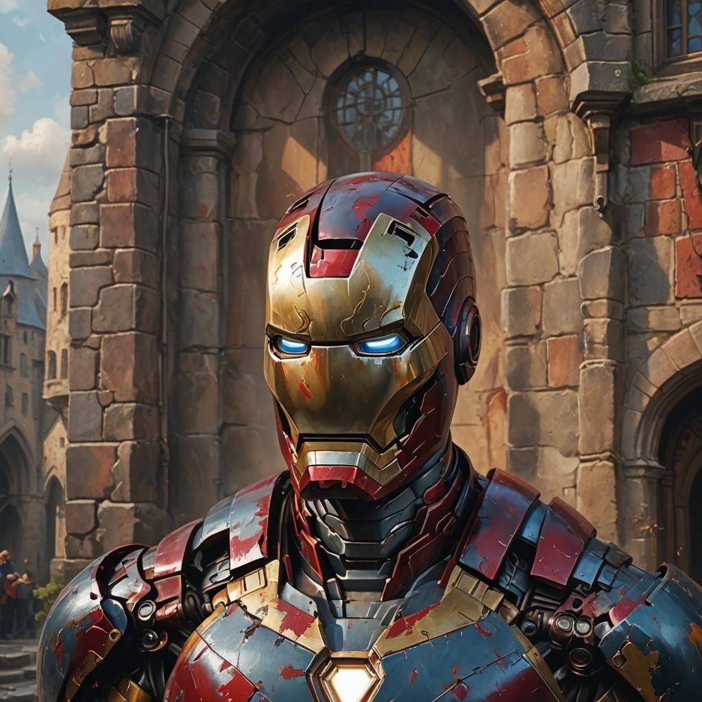 Iron Man as Renaissance Oil Painting