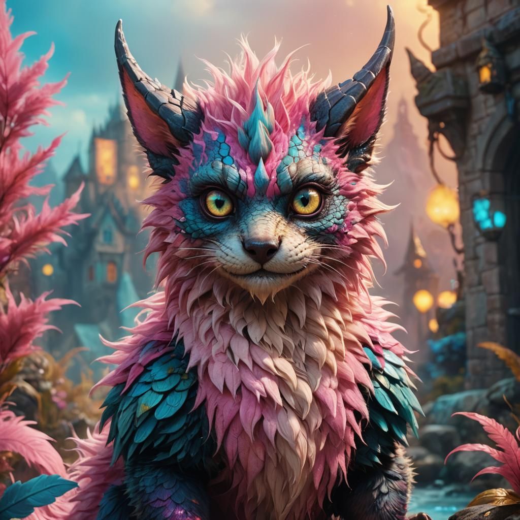 Cute and Scary Creature in Hyper-Realistic Fantasy Art