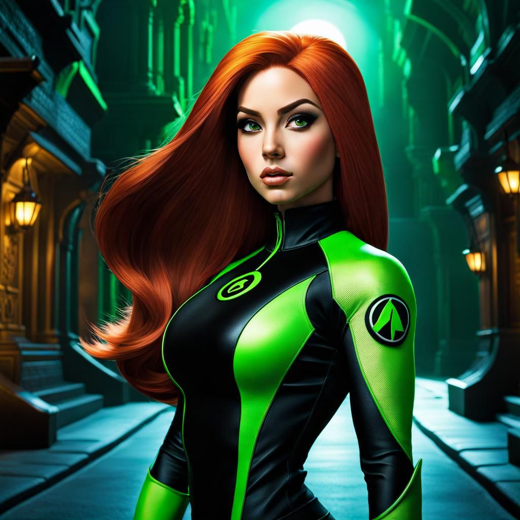 Hyperrealistic Kim Possible and Shego Fusion