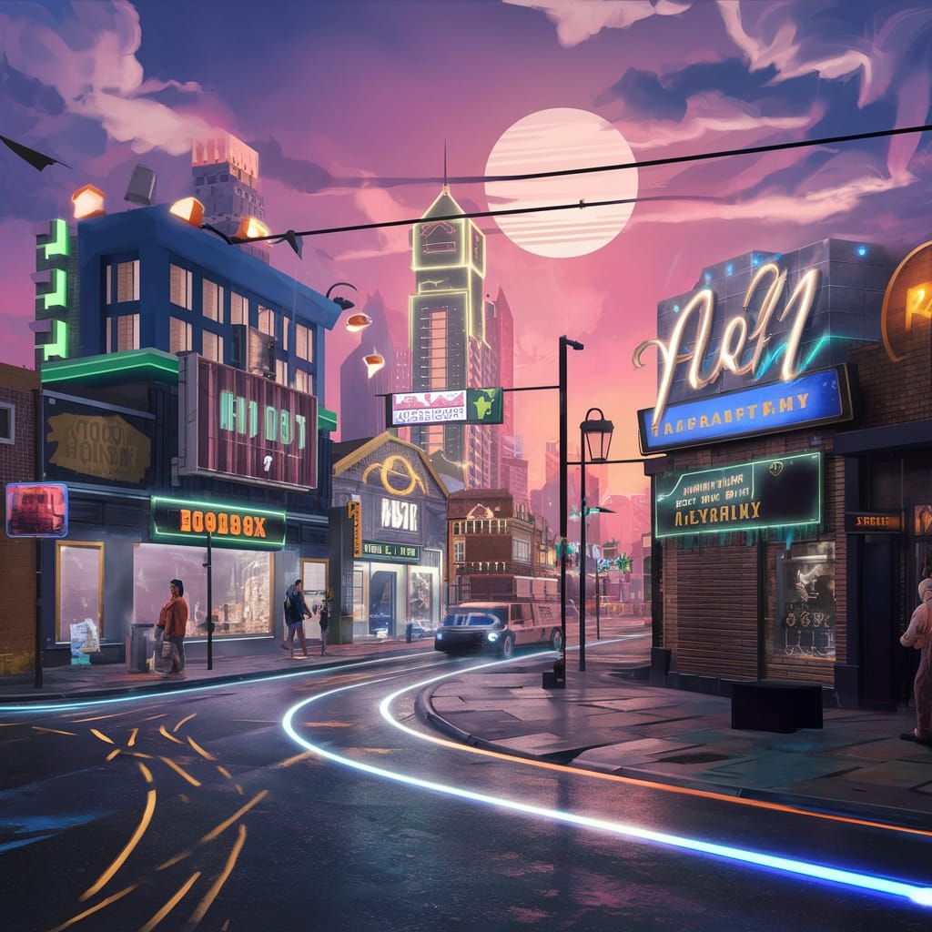 Dynamic Roblox Game Background with Vivid Elements