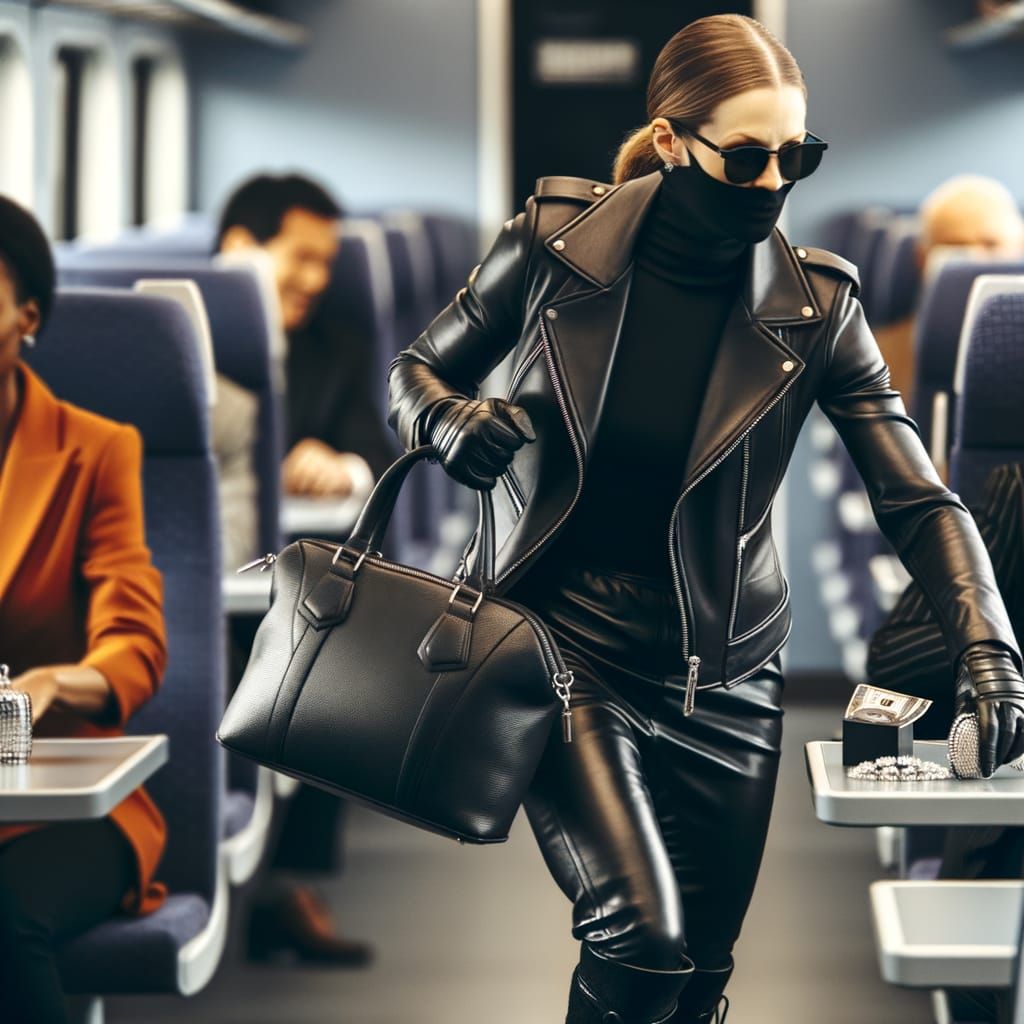 Stealthy Heist in Style: A Confident Female Thief