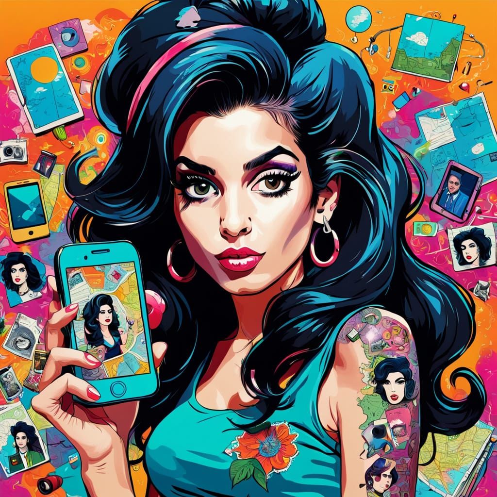 Pop Art Smartphone Advertising in Comic Style