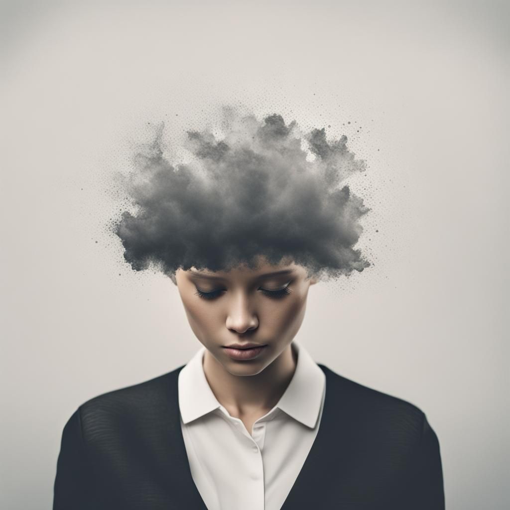 Minimalist Image of Fogged Thoughts and Lethargy