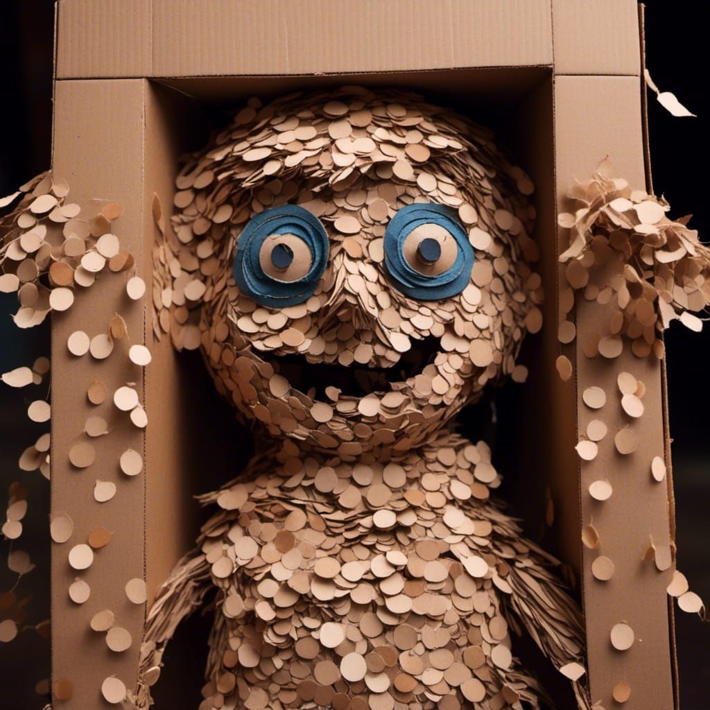 Cardboard Box Puppet with Geppetto Inspiration