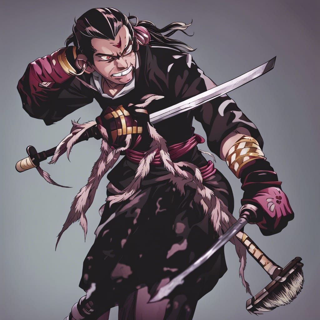 Muzan Jackson: Demon Slayer Inspired Digital Art