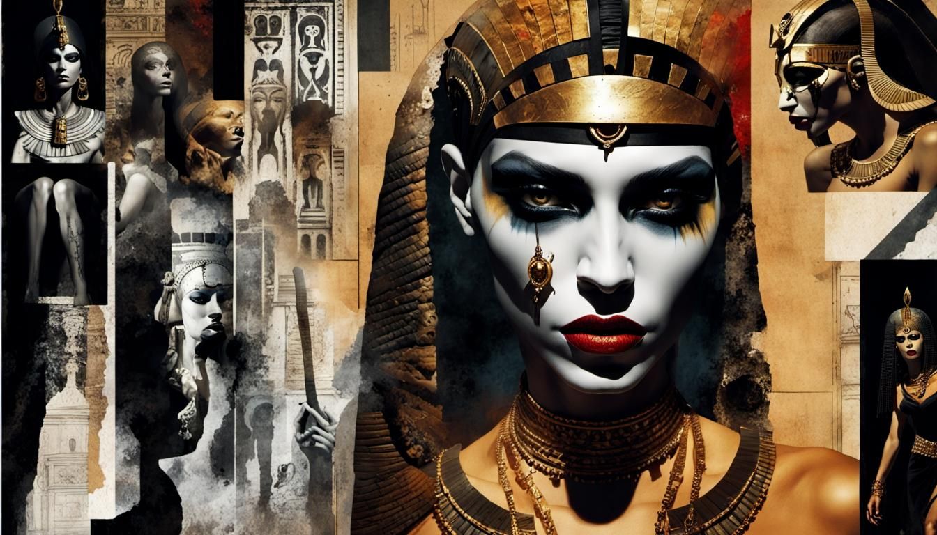 Queen of the Damned: Gothic Horror Collage