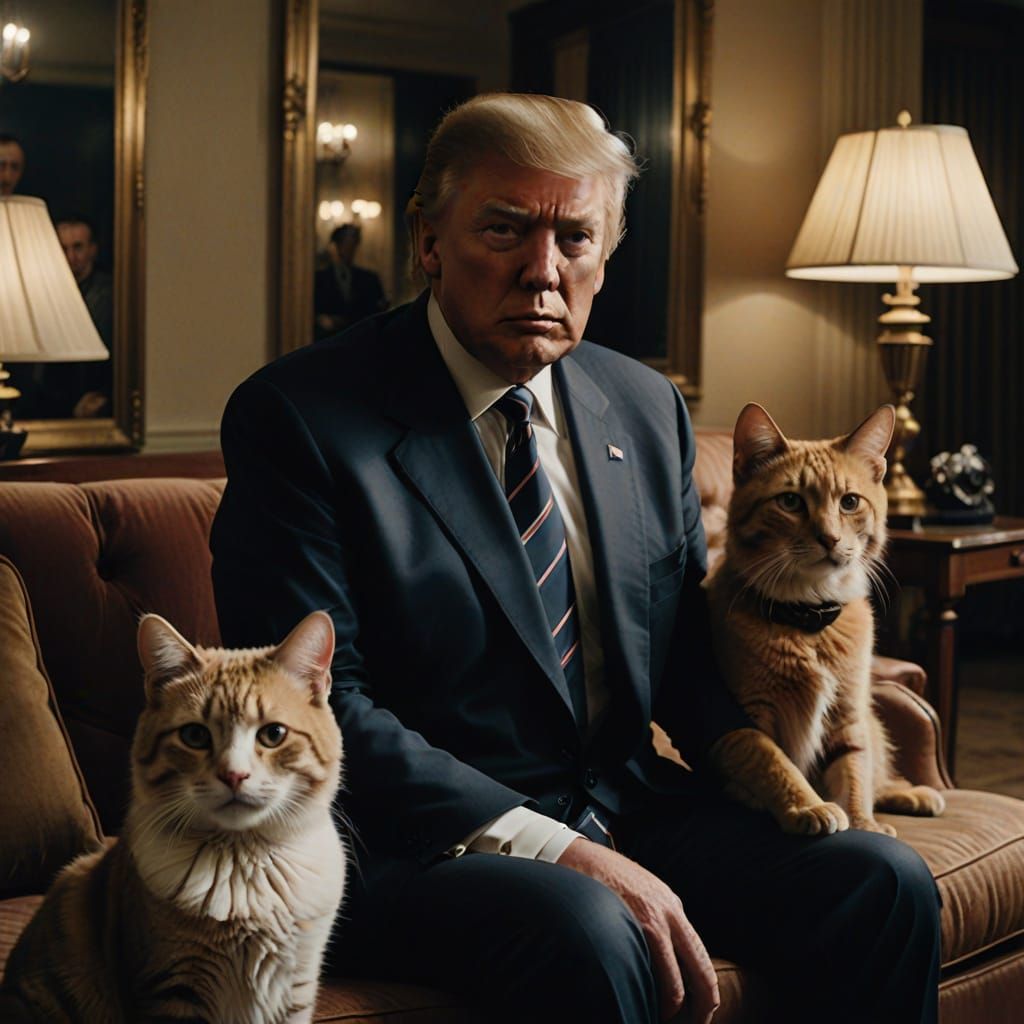 Luxurious Trump Portrait in Cinematic Style