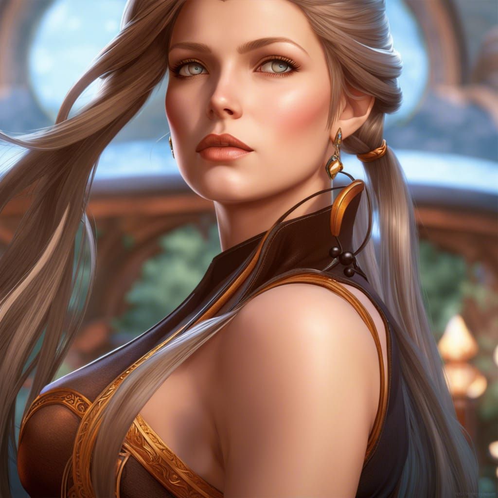 Quistis Trepe Portrait in Hyperdetailed Digital Art