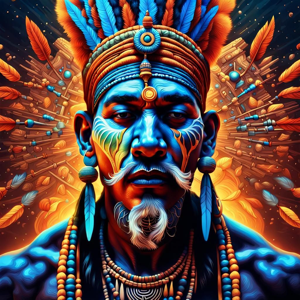 Mystical Shaman Imparts Power Before Battle