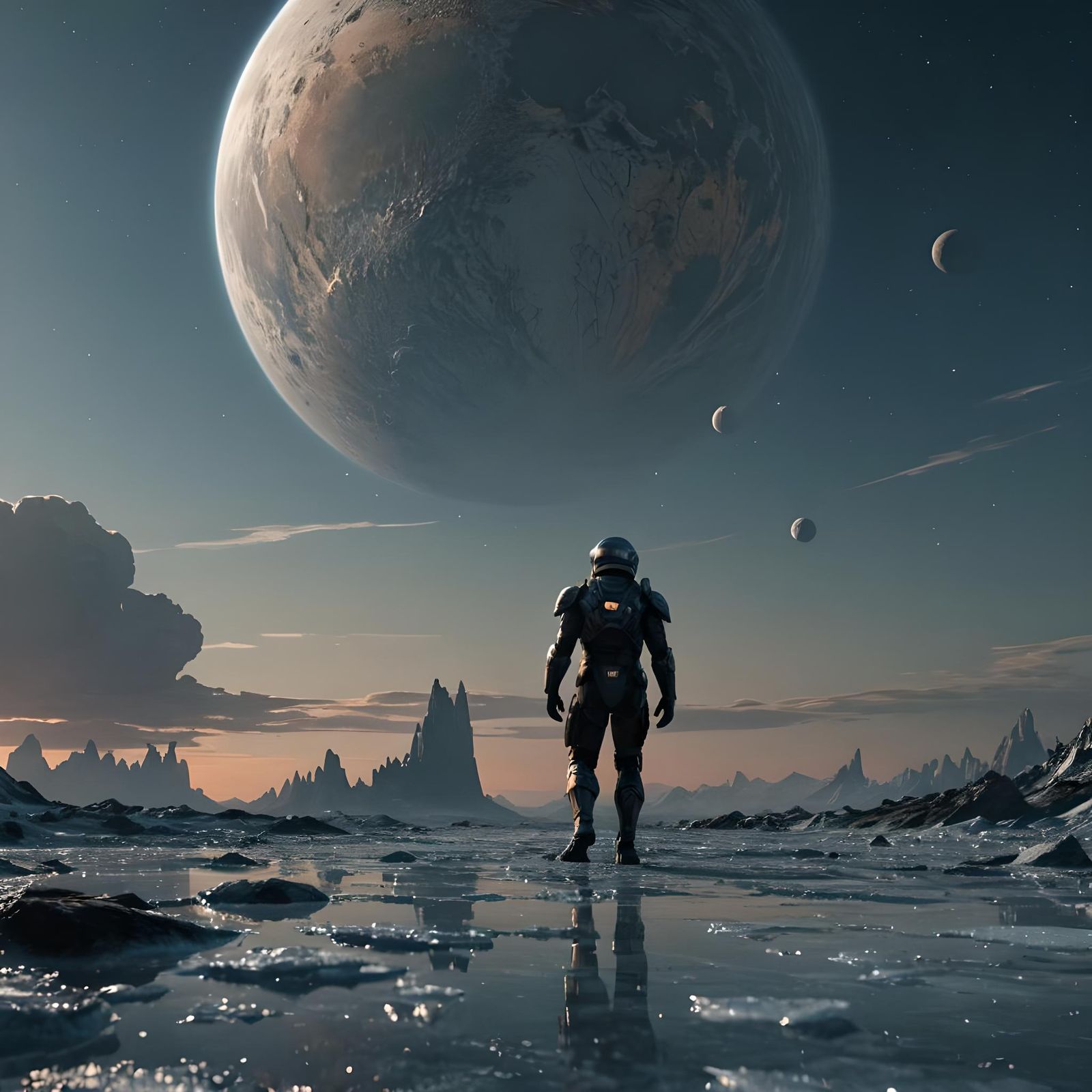 Ebe and Ganymede: Epic Digital Matte Painting