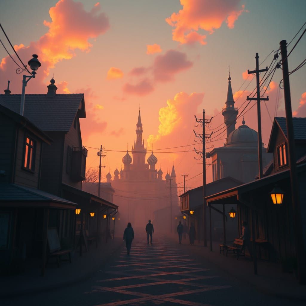 Vintage Cinematic Scene with Fantastical Details and Timeles...