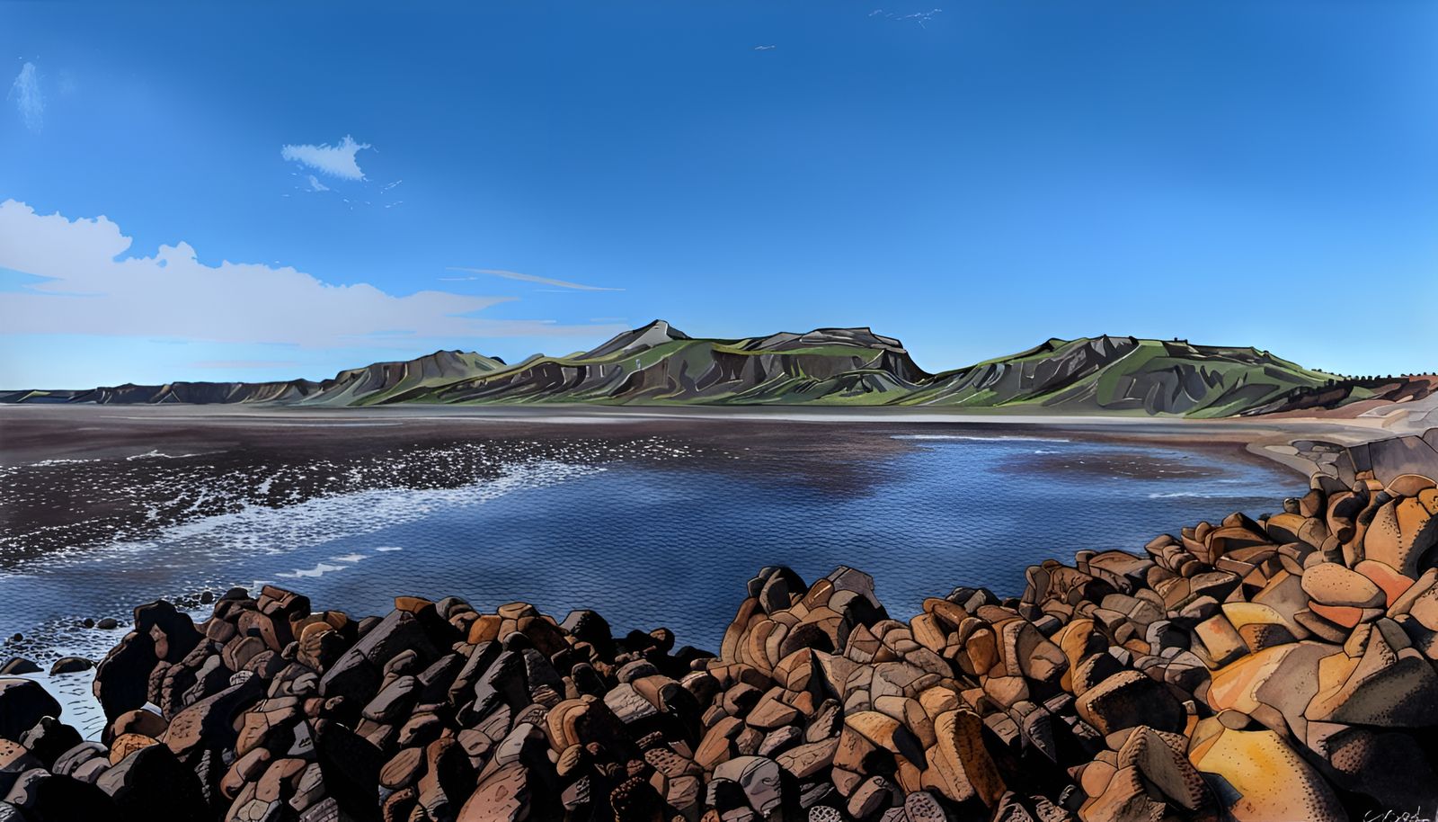 The Hazards in Tasmania: Watercolour Painting