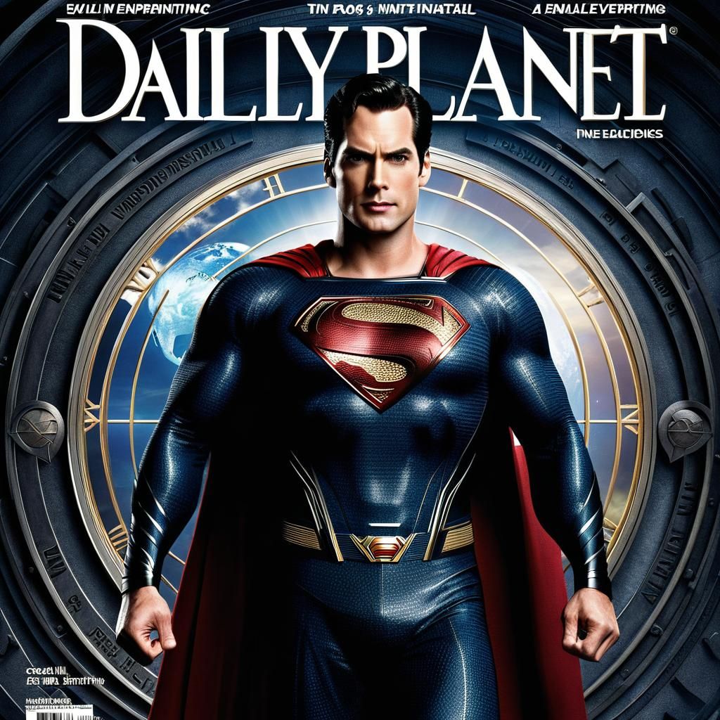 Superman on Daily Planet Magazine Cover