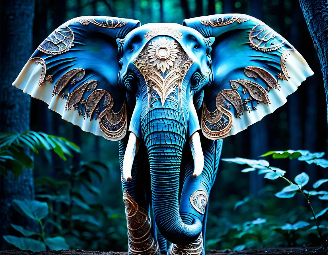 Blue elephant