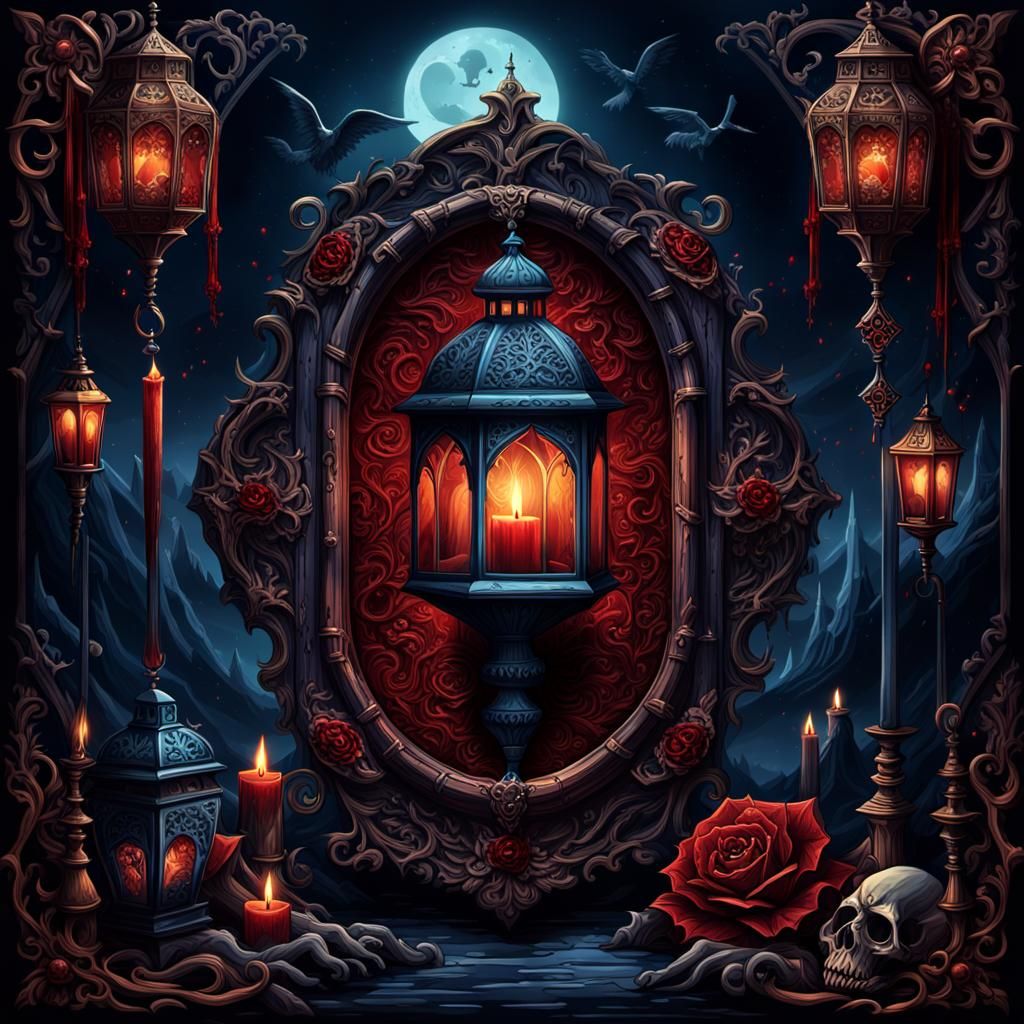 Dark Fantasy Death Illustration in Gothic Style