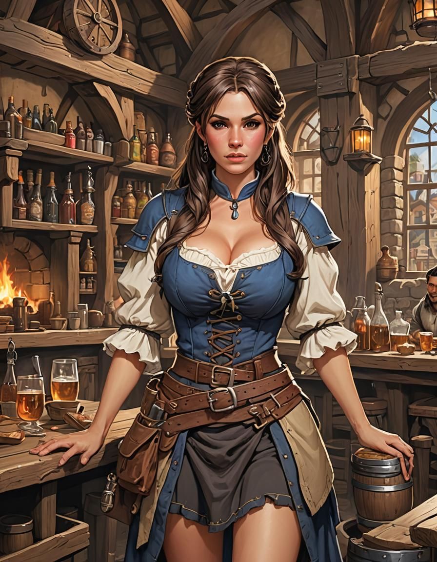 Fantasy tavern wench