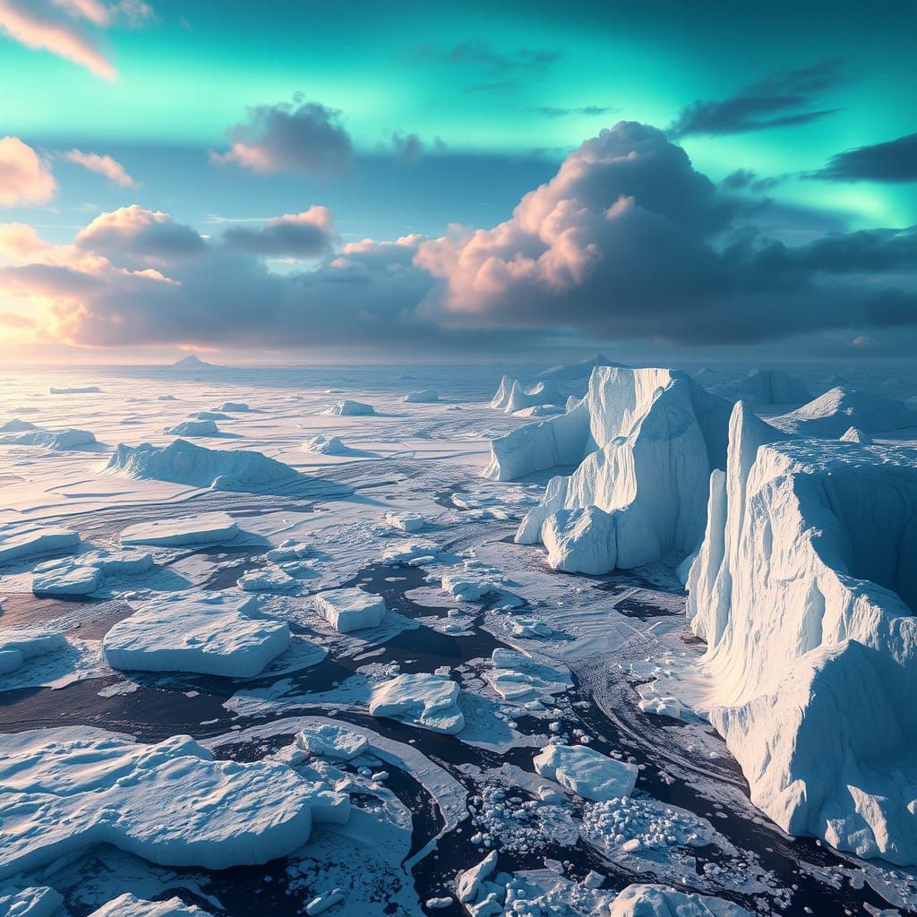 Ethereal Aurora Illuminates Arctic Ocean
