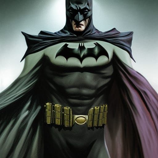 Darksied Batman Zombie Villain in Baroque Brutalism