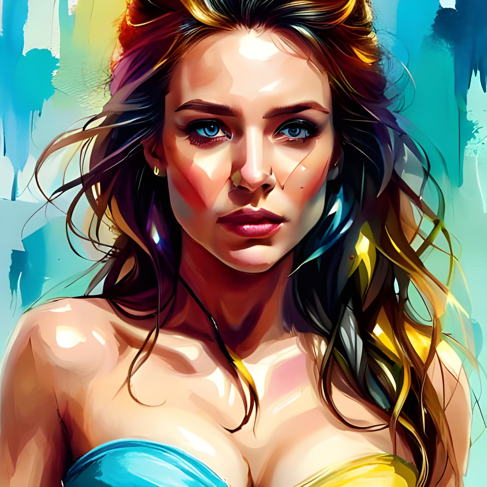 Princess Belle on the Beach: Photorealistic Portrait