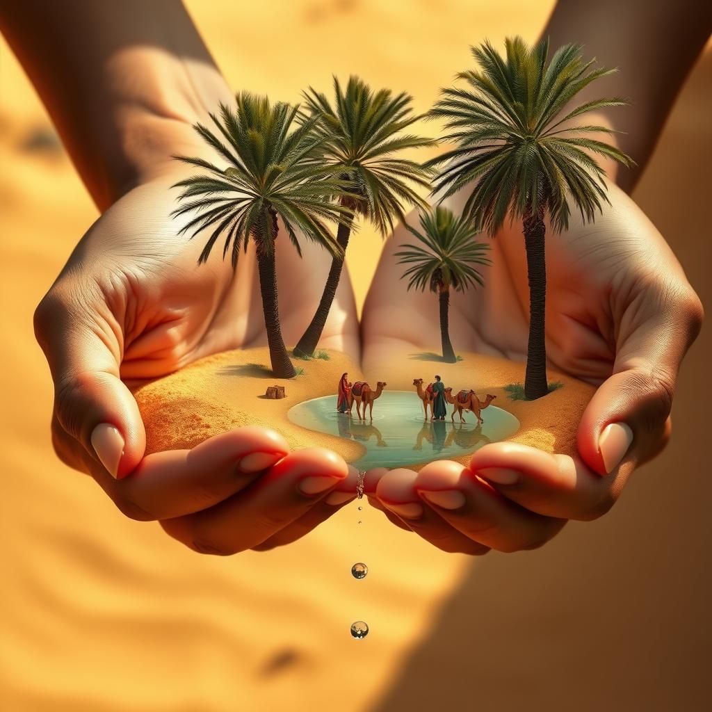 "Right show me your palms ! Careful now, don't spill that oa...