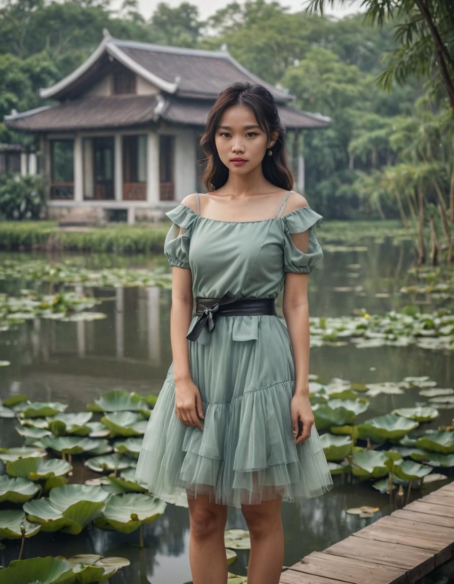 Vietnamese Woman Portrait in Golden Hour Photography