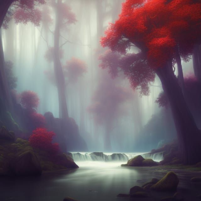 Mysterious Jungle Waterfall in Unreal Engine