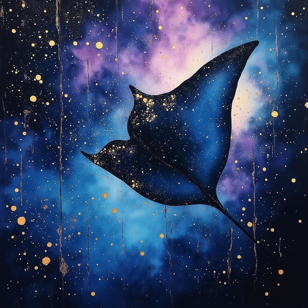 Bioluminescent Manta Rays Bursting from Cosmic Ocean