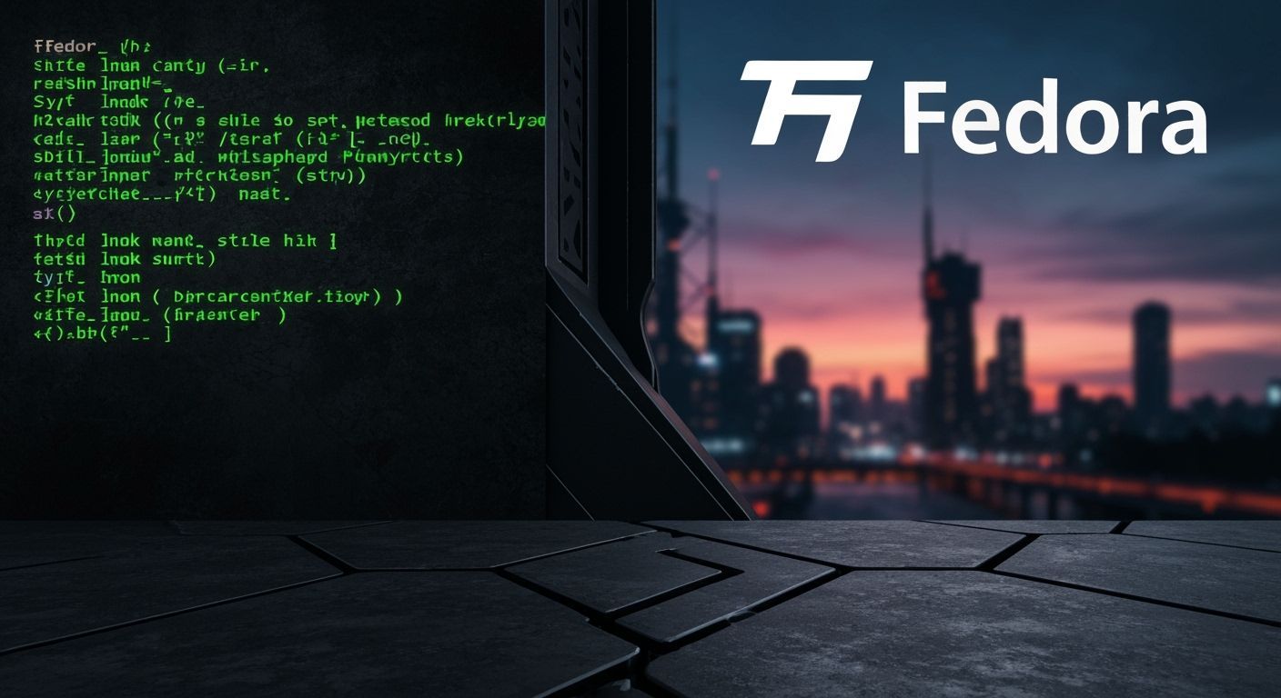 Cyberpunk Fedora Linux Desktop Background