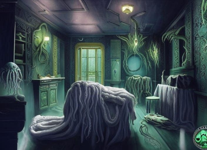 Mysterious Cthulhu Themed En Suite Bathroom