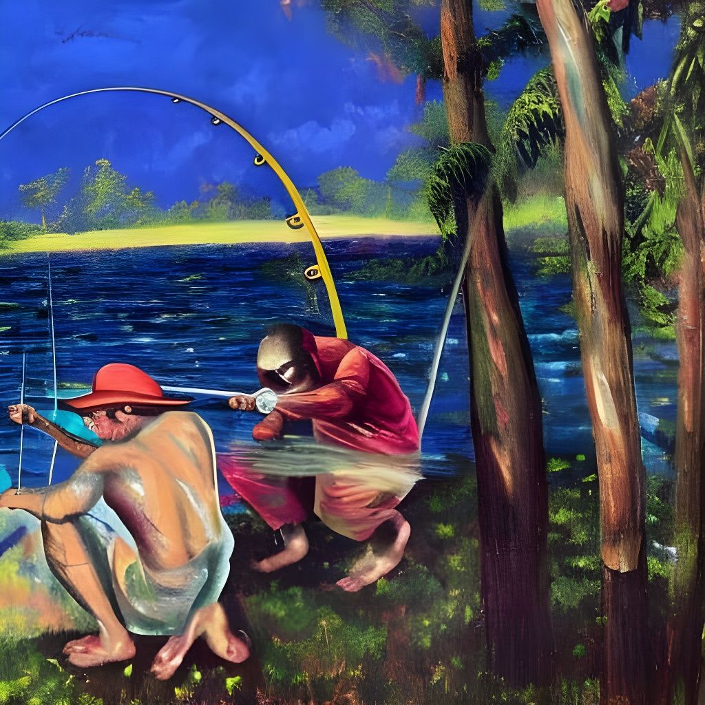 Florida Man's Fishing Trip: A Post-Impressionist Vision